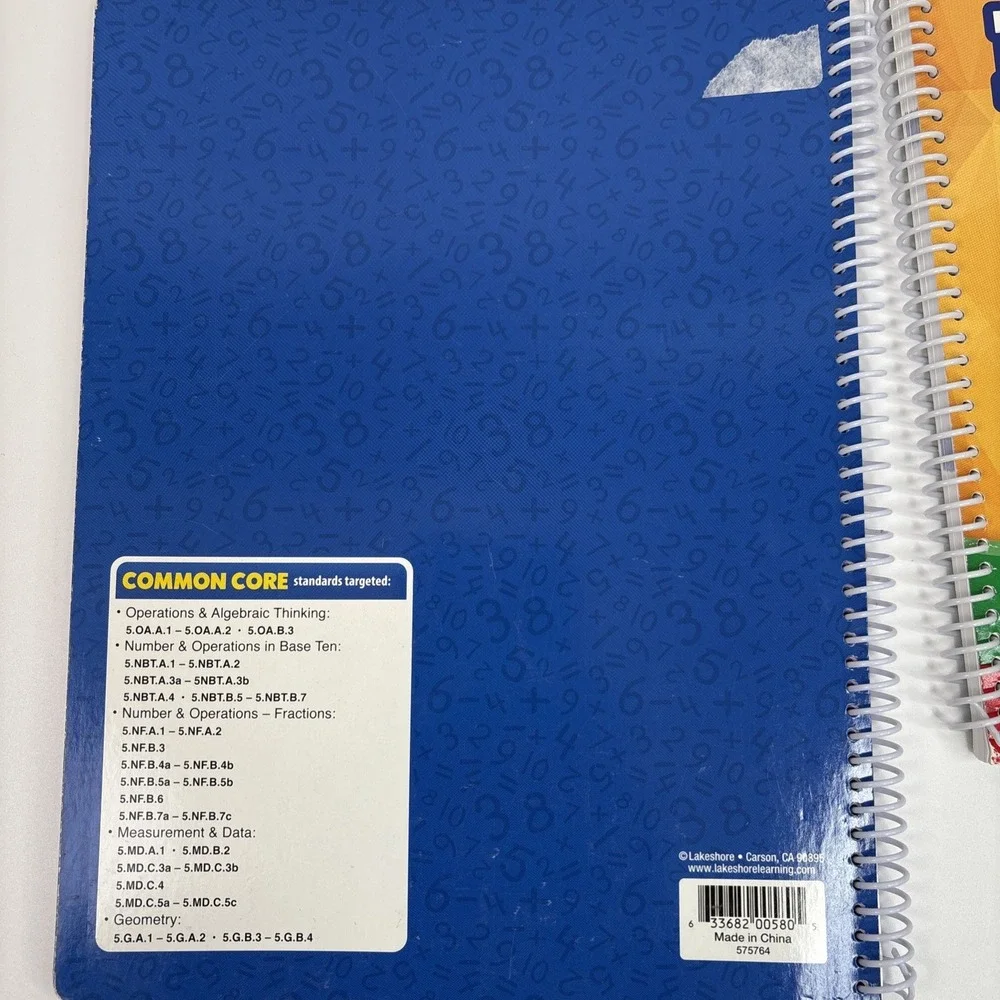 2 Set Of Daily  Math & Language‎ Practice Journals Grades 5, Unused